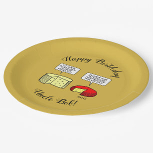 Gouda en Jack Cheese Tasting Birthday Party Papieren Bordje