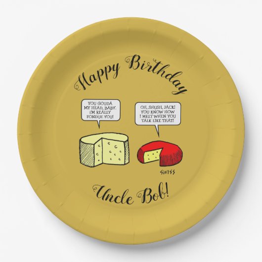 Gouda en Jack Cheese Tasting Birthday Party Papieren Bordje (Voorkant)