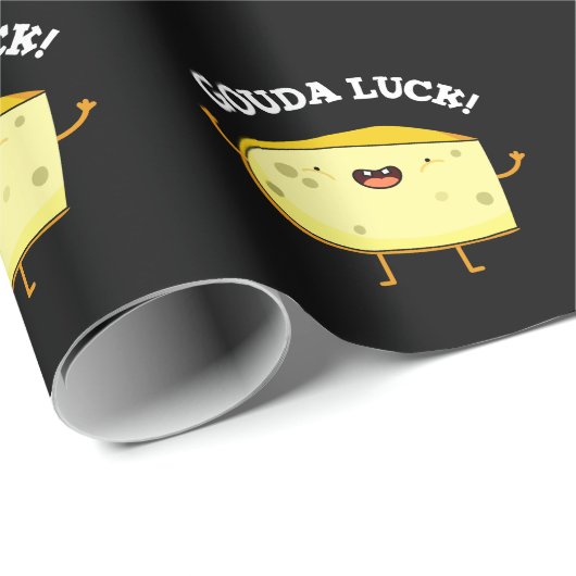 Gouda Luck Funny Cheese Pun Cadeaupapier (Rol Hoek)