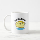 Gouda Luck Funny Cheese Pun Koffiemok (Links)