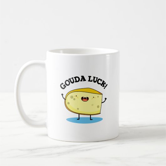 Gouda Luck Funny Cheese Pun Koffiemok (Links)