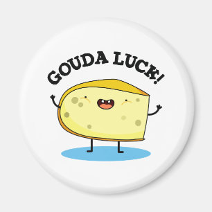 Gouda Luck Funny Cheese Pun Magneet