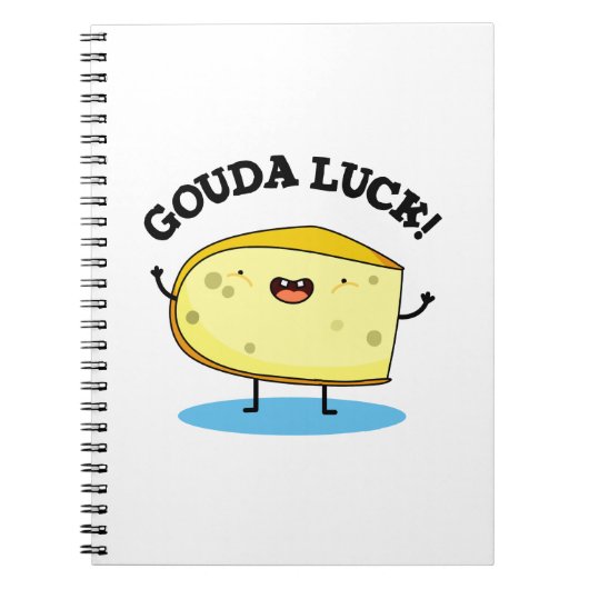 Gouda Luck Funny Cheese Pun Notitieboek (Voorkant)