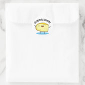 Gouda Luck Funny Cheese Pun Ronde Sticker (Tas)
