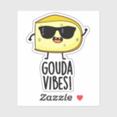 Gouda Vibes Grappige Kaas Punt Sticker (Vel)