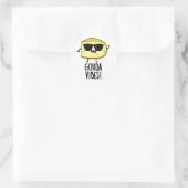 Gouda Vibes Grappige Kaasgrap Ronde Sticker (Tas)