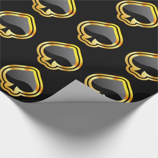 Goudaas van schoppen cadeaupapier (Hoek)