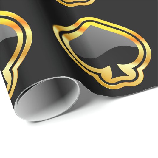 Goudaas van schoppen cadeaupapier (Rol Hoek)