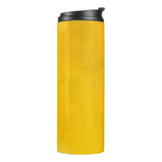 Goudachtergrond of -ondergrond en schaduwachtergro thermosbeker (Gedraaid links)