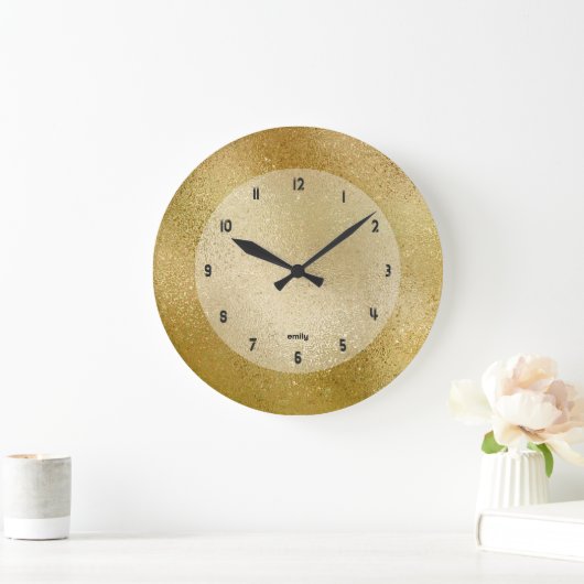 Goudachtergrondtextuur van afbeelding weergeven grote klok (Huis)