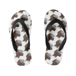 Goudadelaar grappige cartoonillustratie kinder teenslippers