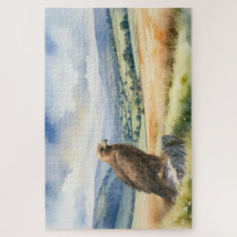 Goudadelaar Roofvogel Aquarel Landschap Legpuzzel