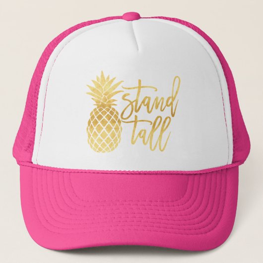 Goudananananassetstandaard Tall Trucker Hat Pet (Voorkant)