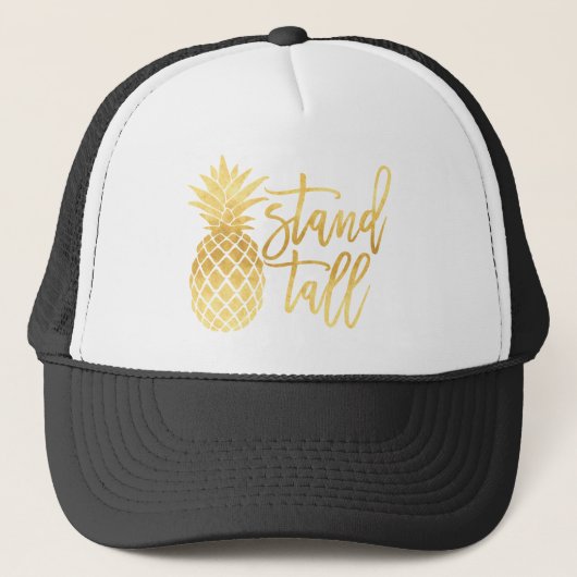 Goudananananassetstandaard Tall Trucker Hat Pet (Voorkant)