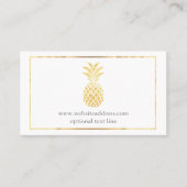 Goudananas met sierstrip visitekaartje (Voorkant)