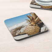 Goudananas op het strand bier onderzetter (Linkerzijde)