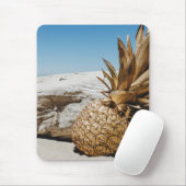 Goudananas op het strand muismat (Met muis)