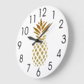 Goudananas, vruchten in goud grote klok (Hoek)