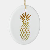 Goudananas, vruchten in goud keramisch ornament (Rechts)