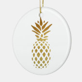 Goudananas, vruchten in goud keramisch ornament (Links)