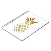 Goudananas, vruchten in goud notitieboek (Linkerzijde)