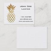 Goudananas, vruchten in goud visitekaartje (Voorkant / Achterkant)