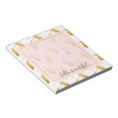 Goudananassen en -Stippen Notitieblok (Schuin)