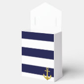 Goudanker nautische strepen bedankdoosjes (Geopend)