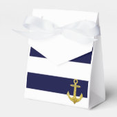 Goudanker nautische strepen bedankdoosjes (Voorkant Zijde)