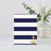Goudanker nautische strepen briefkaart (Staand voorkant)