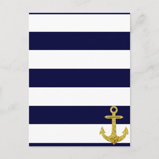 Goudanker nautische strepen briefkaart (Voorkant)