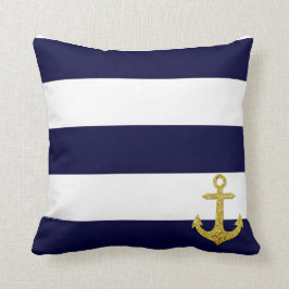 Goudanker nautische strepen kussen
