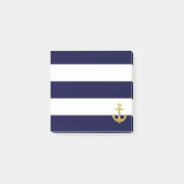 Goudanker nautische strepen post-it® notes (Voorkant)