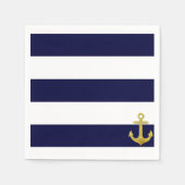 Goudanker nautische strepen servetten (Voorkant)