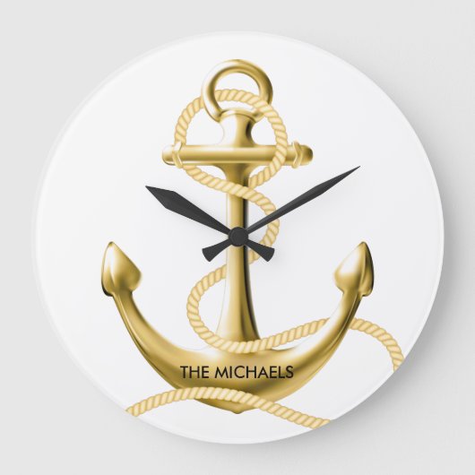 Goudanker nautische wandklok op maat (Voorkant)