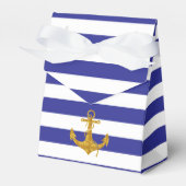 Goudanker op blauwe strepen bedankdoosjes (Voorkant Zijde)