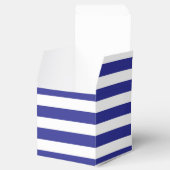 Goudanker op blauwe strepen bedankdoosjes (Geopend)