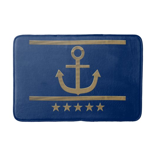goudanker op de blauwe achtergrond van de marine badmat (Voorkant)