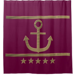 goudanker op rode wijnachtergrond douchegordijn
