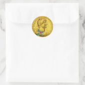 Goudantiquiteiten Caesar Coin Holiday Round Sticke Ronde Sticker (Tas)