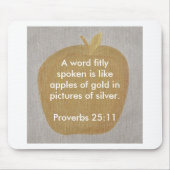 Goudappelen in afbeeldingen zilver, mousepad muismat (Voorkant)