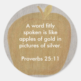 Goudappels in zilverappels, afbeeldingen stickers