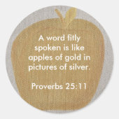 Goudappels in zilverappels, afbeeldingen stickers (Voorkant)