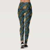 Goudappels zwarte palmbladeren leggings (Achterkant)
