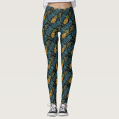 Goudappels zwarte palmbladeren leggings (Voorkant)