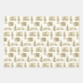 Goudarchitectuur Buffalo NY Pen & Inkt Wrapp Inpakpapier Vel (Voorkant 2)