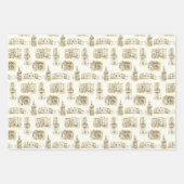 Goudarchitectuur Buffalo NY Pen & Inkt Wrapp Inpakpapier Vel (Voorkant)