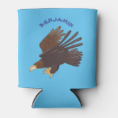 Goudarend grappige illustratie van cartoon blikjeskoeler (Voorkant)