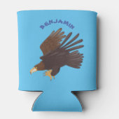 Goudarend grappige illustratie van cartoon blikjeskoeler (Achterkant)