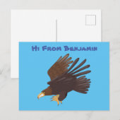 Goudarend grappige illustratie van cartoon briefkaart (Voorkant / Achterkant)